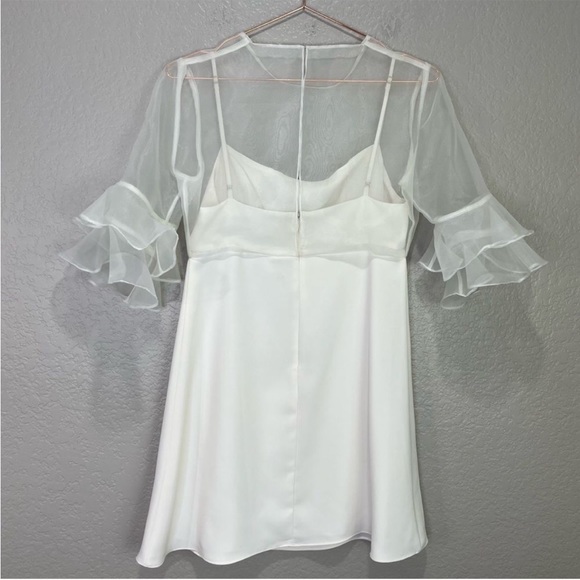 Amanda Uprichard Revolve Aveline Mini Dress Ivory Small - Picture 5 of 5